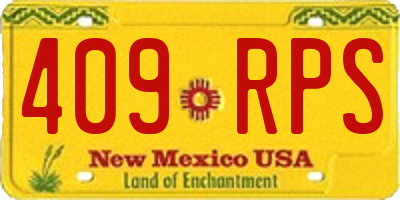 NM license plate 409RPS