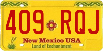 NM license plate 409RQJ