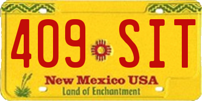 NM license plate 409SIT