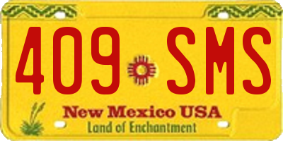 NM license plate 409SMS