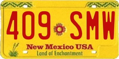 NM license plate 409SMW