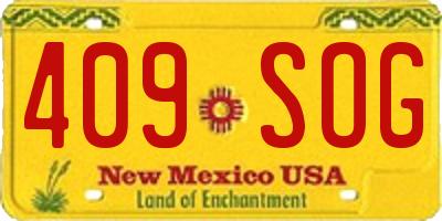 NM license plate 409SOG