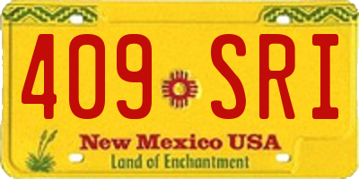 NM license plate 409SRI