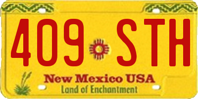 NM license plate 409STH
