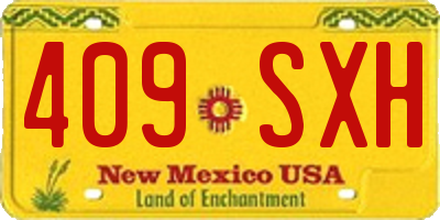 NM license plate 409SXH