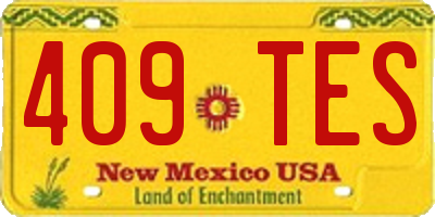 NM license plate 409TES