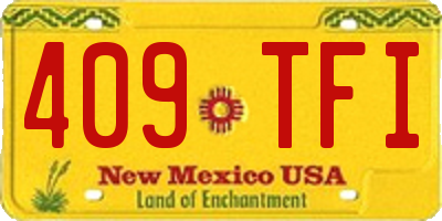 NM license plate 409TFI