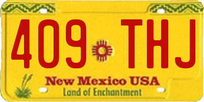 NM license plate 409THJ