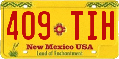 NM license plate 409TIH