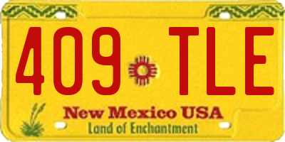 NM license plate 409TLE