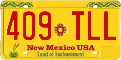 NM license plate 409TLL