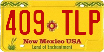 NM license plate 409TLP