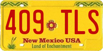 NM license plate 409TLS
