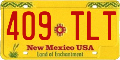 NM license plate 409TLT
