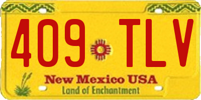 NM license plate 409TLV