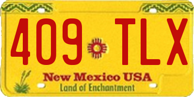NM license plate 409TLX