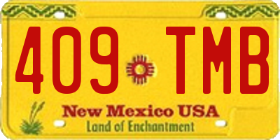 NM license plate 409TMB