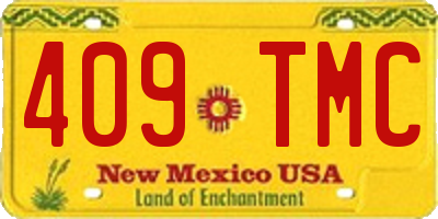 NM license plate 409TMC