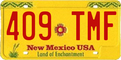 NM license plate 409TMF