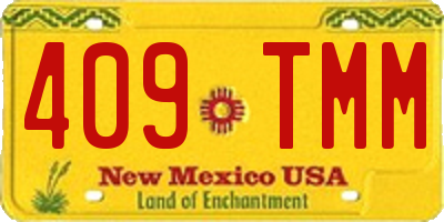 NM license plate 409TMM