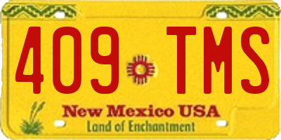 NM license plate 409TMS