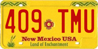 NM license plate 409TMU
