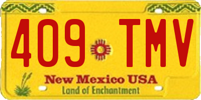 NM license plate 409TMV