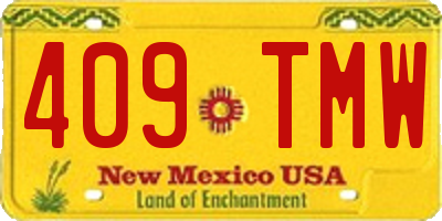 NM license plate 409TMW