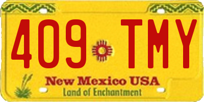 NM license plate 409TMY