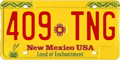 NM license plate 409TNG