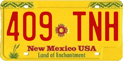 NM license plate 409TNH