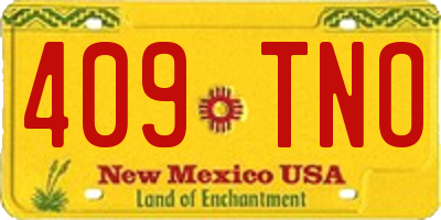 NM license plate 409TNO