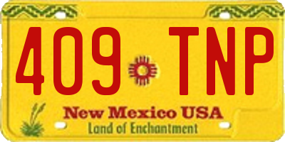 NM license plate 409TNP