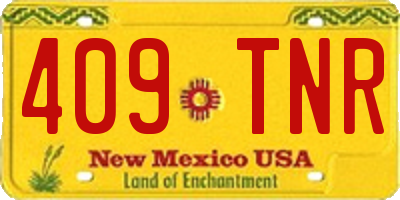 NM license plate 409TNR