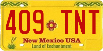 NM license plate 409TNT