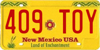 NM license plate 409TOY