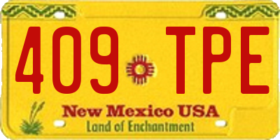 NM license plate 409TPE