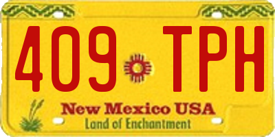 NM license plate 409TPH