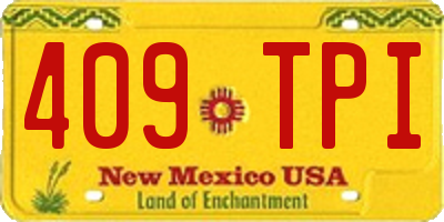 NM license plate 409TPI