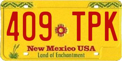 NM license plate 409TPK