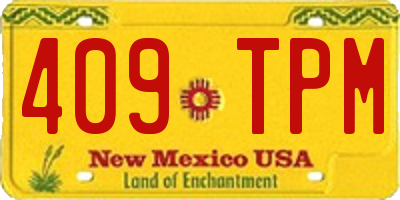 NM license plate 409TPM