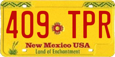 NM license plate 409TPR