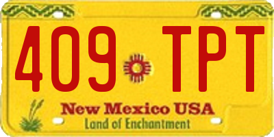 NM license plate 409TPT