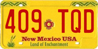 NM license plate 409TQD