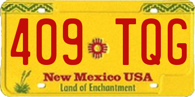 NM license plate 409TQG