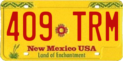 NM license plate 409TRM