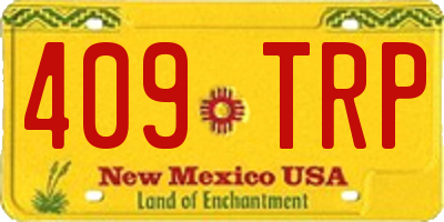NM license plate 409TRP