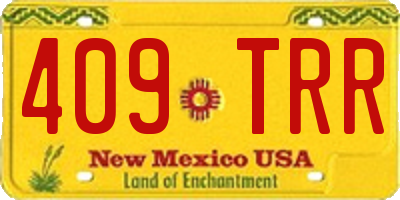 NM license plate 409TRR