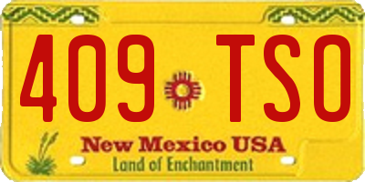 NM license plate 409TSO