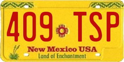 NM license plate 409TSP